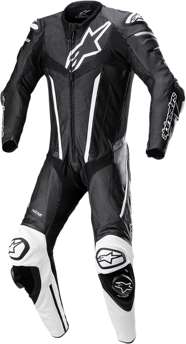 ALPINESTARS, Alpinestars Fusion 1-Piece Race Suit - Black/White US 46 / EU 56 (Part No. 3153022-12-56)