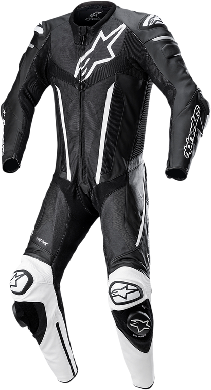 ALPINESTARS, Alpinestars Fusion 1-Piece Race Suit - Black/White US 46 / EU 56 (Part No. 3153022-12-56)