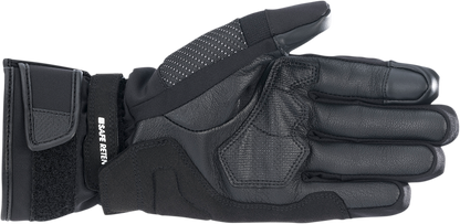 Alpinestars Stella Andes V3 Drystar® motorcycle gloves in black and anthracite, small size, showing detailed material and design.