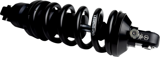 Legend Suspension Revo-A mono shock for M-Eight Softail, 13-inch standard suspension, with adjustable features and durable construction.