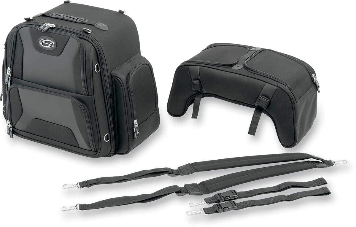 SADDLEMEN FTB3600 Sport Sissy Bar and Combo Bag EX000698 - Howling Moto