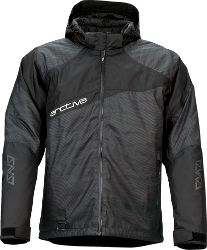 Bill's Exhausts ARCTIVA Pivot 5 Hooded Jacket in black, 3XL, showing the front view with hood and zip closure.
