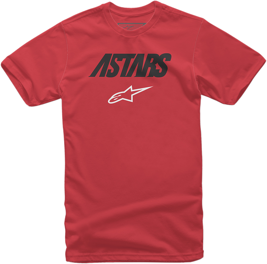 Alpinestars Angle Combo T-Shirt in red, medium size, featuring bold logo design on front, casual fit, and soft fabric.