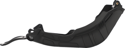 Black ACERBIS skid plate for Husqvarna FC 450 and KTM 450 SX-F 2023, made of durable body material.