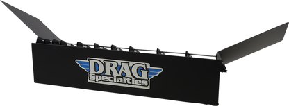 DRAG SPECIALTIES catalog rack X80-6023DR for organizing and displaying motorcycle parts and accessories.