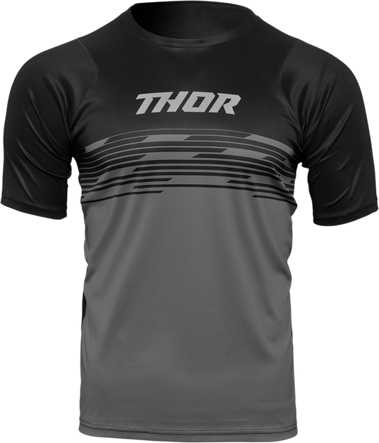 THOR, THOR Assist Shiver Short-Sleeve Jersey - Black/Gray - XS 5120-0168