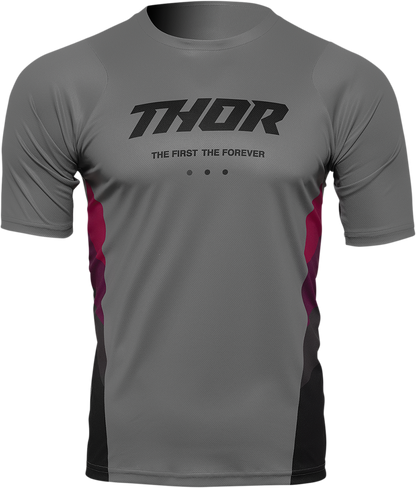 THOR, THOR Assist React Short-Sleeve Jersey - Gray/Purple - XS 5120-0174
