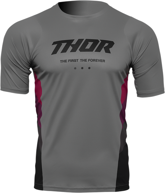 THOR, THOR Assist React Short-Sleeve Jersey - Gray/Purple - XS 5120-0174