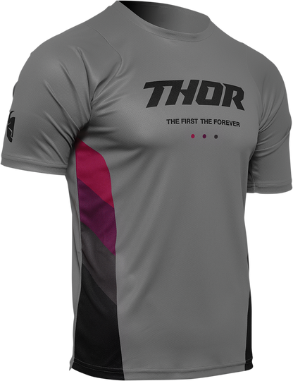 THOR, THOR Assist React Short-Sleeve Jersey - Gray/Purple - XS 5120-0174