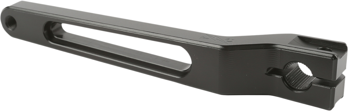 Black aluminum shifter lever from THRASHIN SUPPLY CO. TSC-2902-1 designed for improved gear shifting.