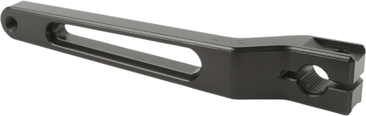 Black aluminum shifter lever from THRASHIN SUPPLY CO. TSC-2902-1 designed for improved gear shifting.