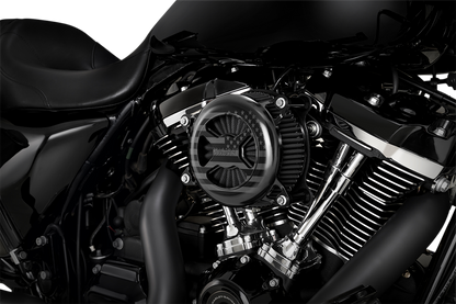 Vance & Hines VO2 America Air Cleaner in Freedom Black with sleek black finish and Vance & Hines branding for motorcycle air intake.