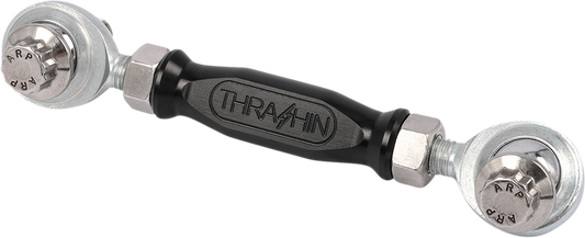 Black shift linkage for Dyna and Softail models by Thrashin Supply Co., TSC-2904-1, showing the metal linkage part.