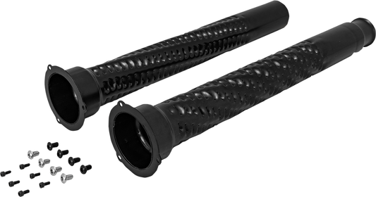 Vance & Hines Quiet Baffles for Torquer 450 motorcycle exhaust, part number 23709, shown installed in a motorcycle exhaust system.
