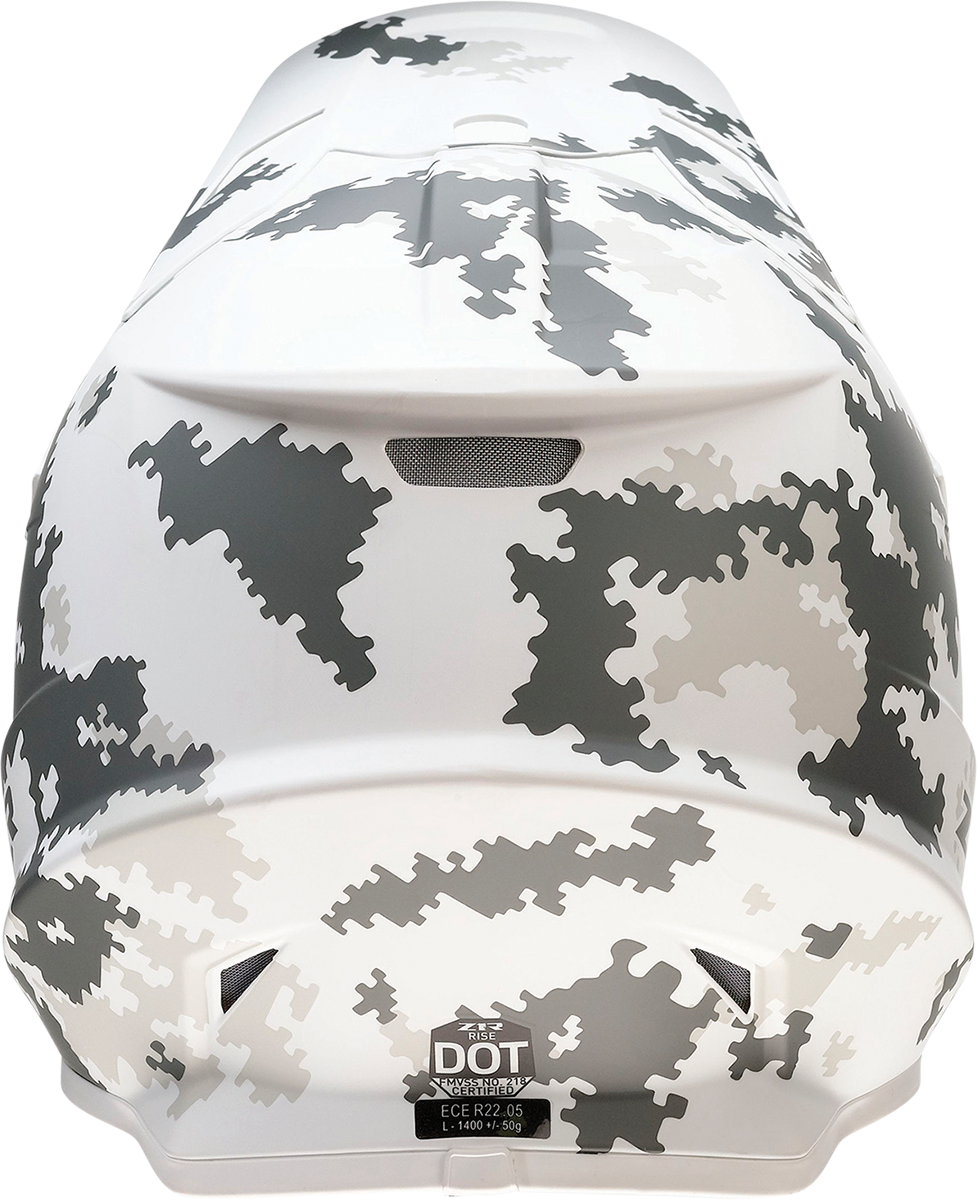 Z1R, Z1R Rise Snow Helmet - Digi Camo White/Gray, 2XL - Injection Molded Polycarbonate Shell with Open Flow Ventilation