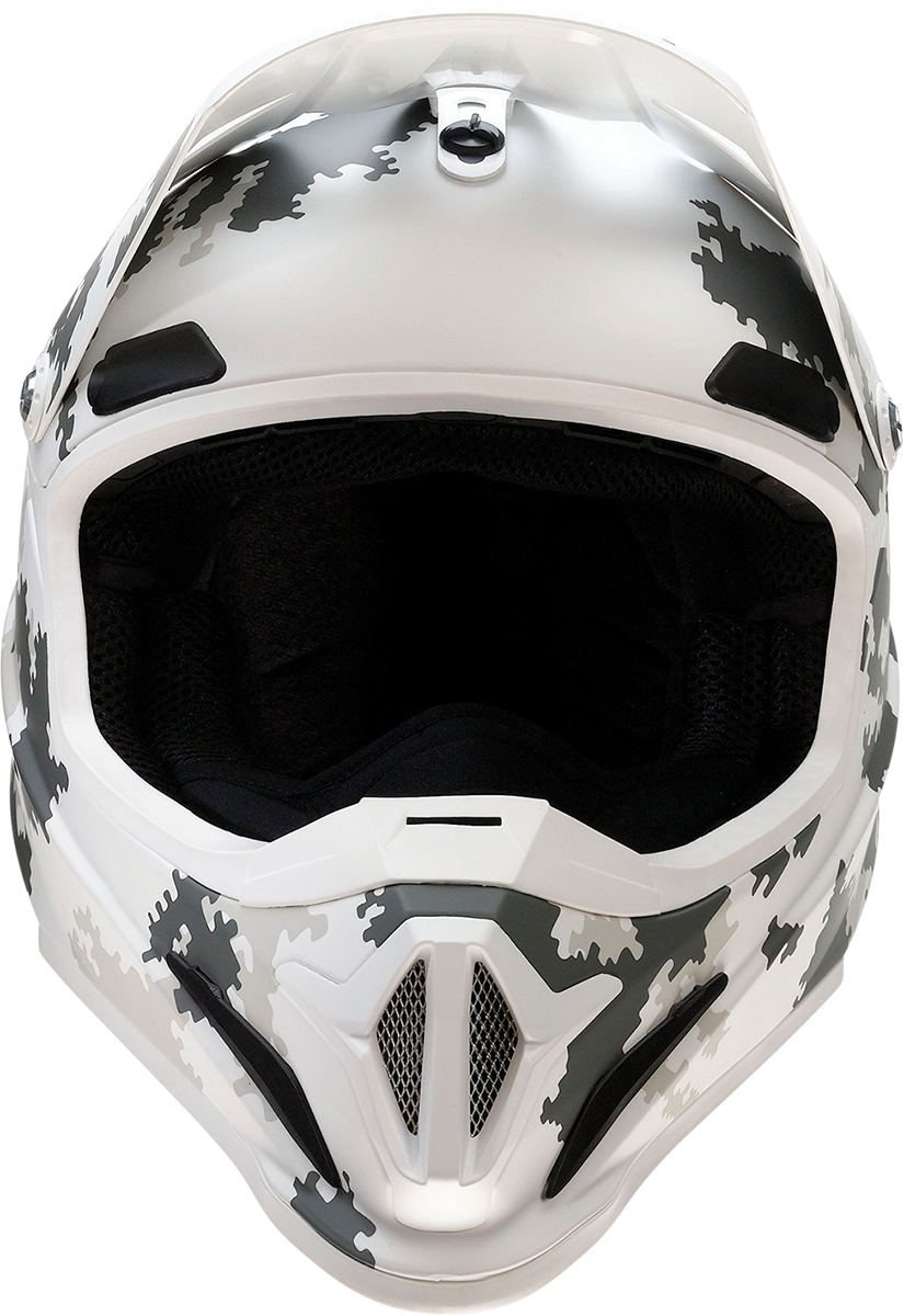 Z1R, Z1R Rise Snow Helmet - Digi Camo White/Gray, 2XL - Injection Molded Polycarbonate Shell with Open Flow Ventilation