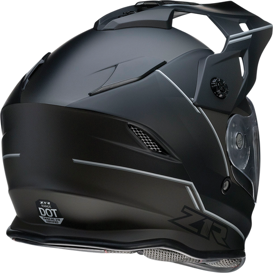 Z1R Range Snow Helmet Bladestorm Electric Dual Pane in black and white, size XS, with sleek design and clear dual-pane visor.