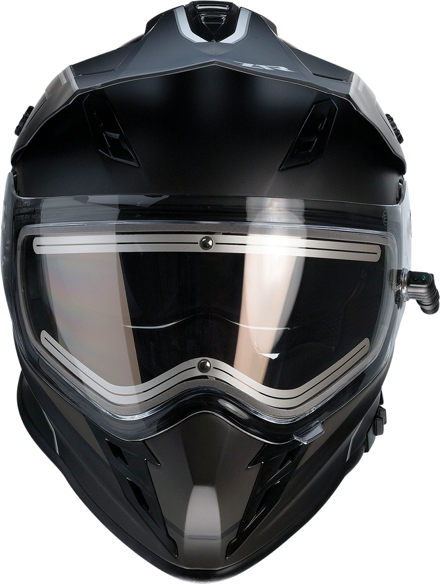 Z1R Range Snow Helmet Bladestorm Electric dual pane black and white, small size, with aerodynamic design and secure strap.