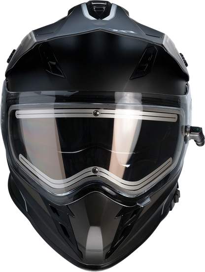 Z1R Range Snow Helmet Bladestorm Electric dual pane black and white, small size, with aerodynamic design and secure strap.