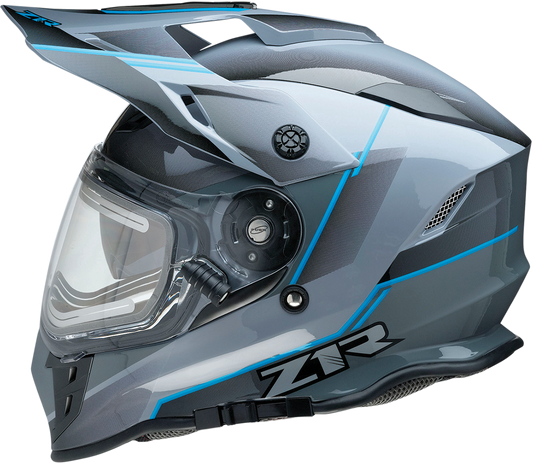 Z1R, Z1R Range Snow Helmet Bladestorm Electric Dual Pane with Anti-Fog Shield and Drop-Down Sun Visor