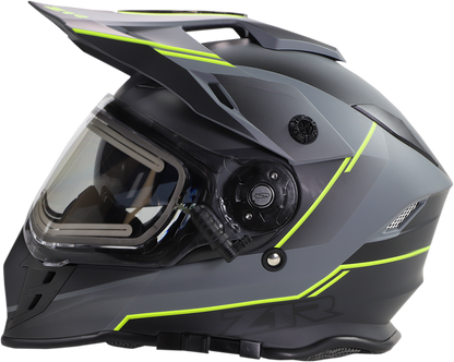 Z1R Z1R Range Snow Helmet Bladestorm Electric Dual Pane with tinted visor and ventilation system, designed for winter snow riding.