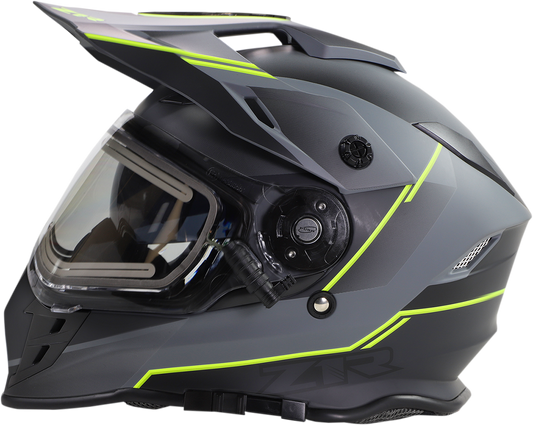 Z1R Z1R Range Snow Helmet Bladestorm Electric Dual Pane with tinted visor and ventilation system, designed for winter snow riding.