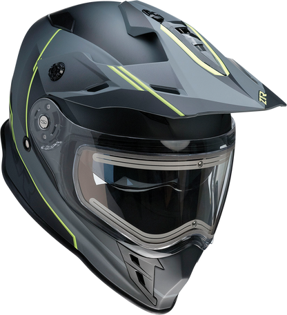 Z1R Range Snow Helmet Bladestorm Electric Dual Pane with clear visor and ventilation system, designed for winter sports.