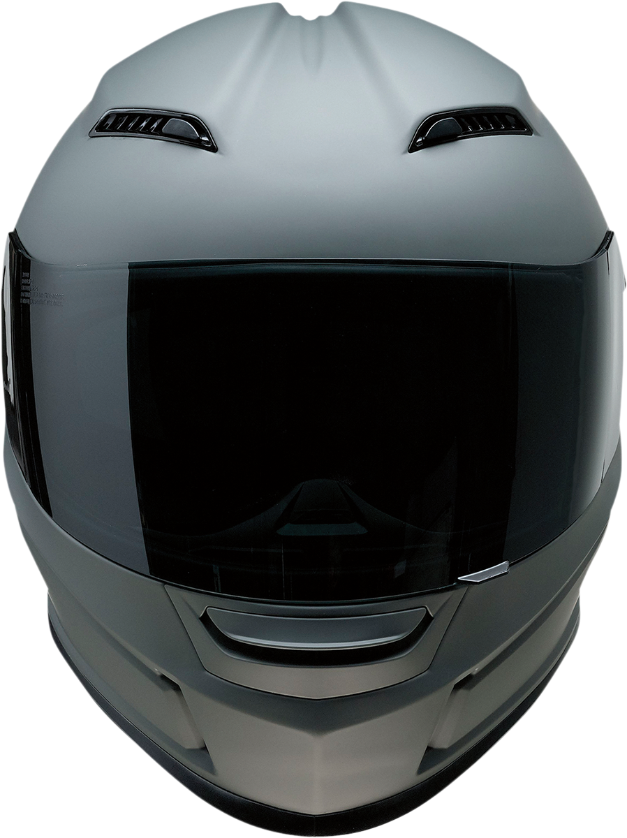 Z1R Jackal helmet in primer gray with smoke shield, size XL, showing sleek design and safety features.