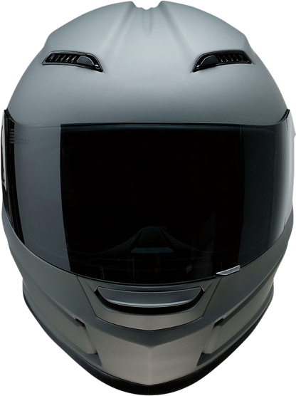 Z1R Jackal helmet in primer gray with smoke shield, size 3XL, showing the aerodynamic helmet design and secure strap system.