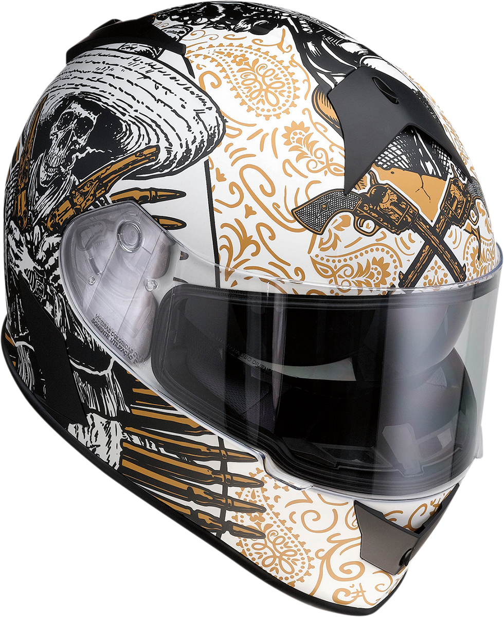 Z1R, Z1R Warrant Sombrero Helmet - White and Gold, XS | Part 0101-14164