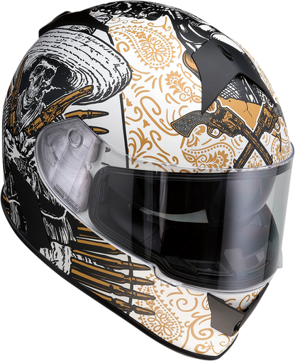 Z1R, Z1R Warrant Sombrero Helmet - White and Gold, XS | Part 0101-14164