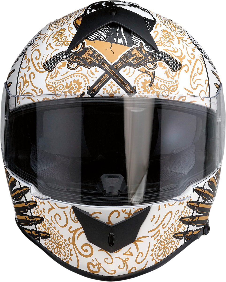 Z1R, Z1R Warrant Sombrero Helmet - White and Gold, XS | Part 0101-14164