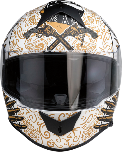 Z1R, Z1R Warrant Sombrero Helmet - White and Gold, XS | Part 0101-14164