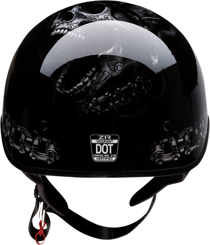 Z1R Vagrant helmet in black and gray, small size, featuring a sleek design and sturdy construction for motorcycle riding.