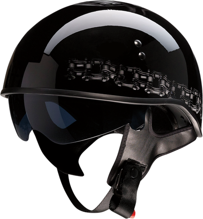 Z1R Vagrant motorcycle helmet in black and gray, small size, with a sleek design and matte finish.