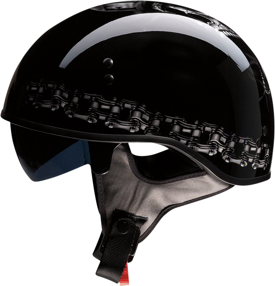 Z1R Vagrant helmet in black and gray, small size, featuring a sleek design and secure chin strap.