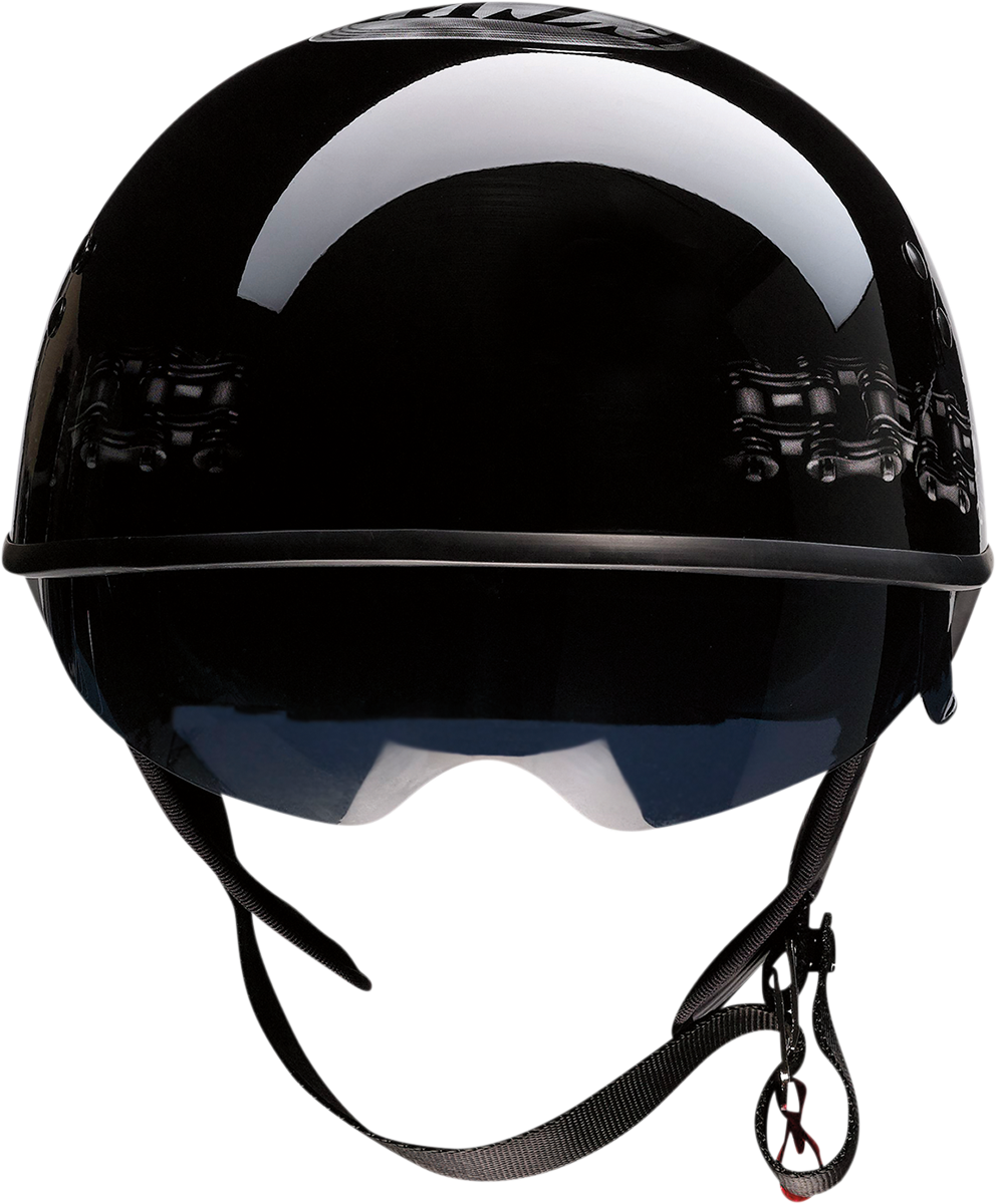 Z1R Vagrant helmet in black and gray, small size, featuring a sleek design and secure chin strap, part number 0103-1319.
