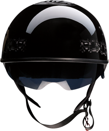 Z1R Vagrant helmet in black and gray, small size, featuring a sleek design and secure chin strap, part number 0103-1319.