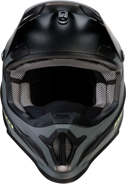 Z1R Rise Snow Helmet in Cambio Black and Hi-Viz with medium size, featuring a sleek design and ventilation for winter sports.