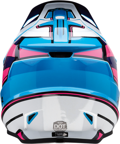 Z1R Rise motorcycle helmet in pink and blue, XL size with sleek design and full face coverage.