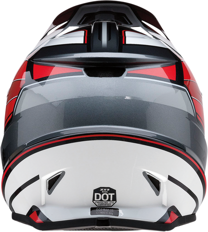 Z1R, Z1R Rise Motorcycle Helmet - Red and Gray, Size 2XL (Part No. 0110-7213)