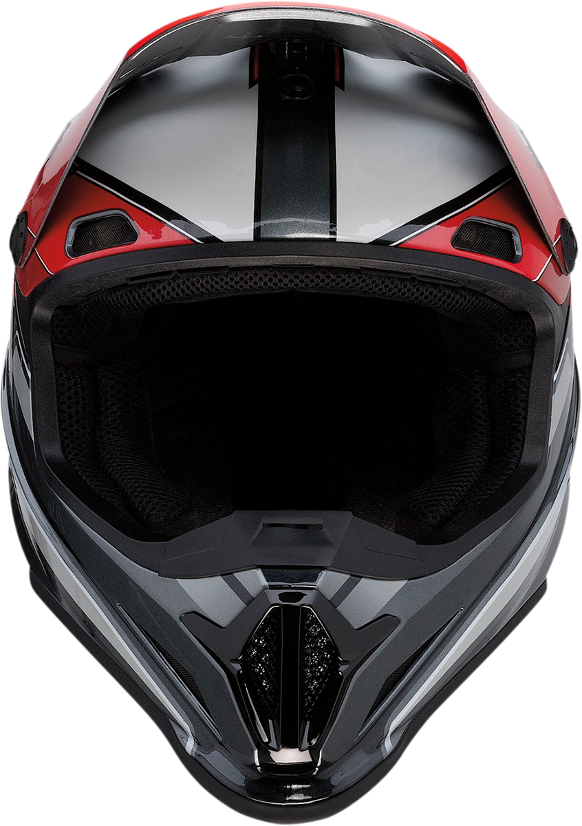 Z1R, Z1R Rise Motorcycle Helmet - Red and Gray, Size 2XL (Part No. 0110-7213)