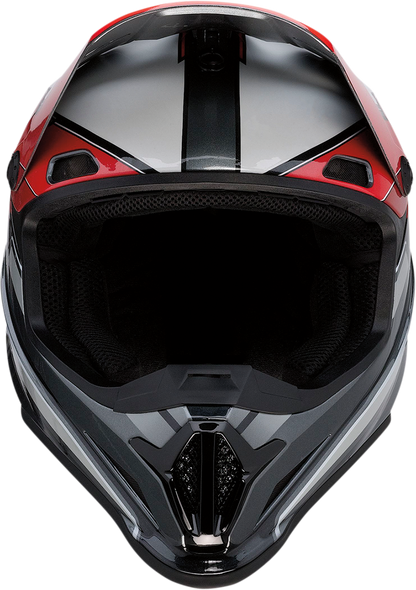 Z1R, Z1R Rise Motorcycle Helmet - Red and Gray, Size 2XL (Part No. 0110-7213)