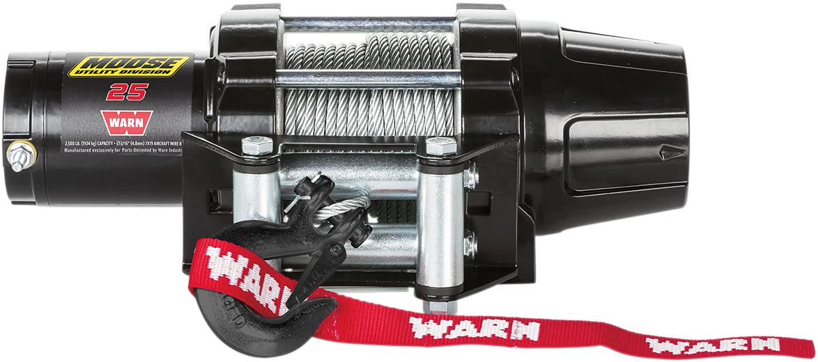 Moose Offroad 2500 lb winch with synthetic rope, rugged off-road winch for vehicle recovery, part number 101600.
