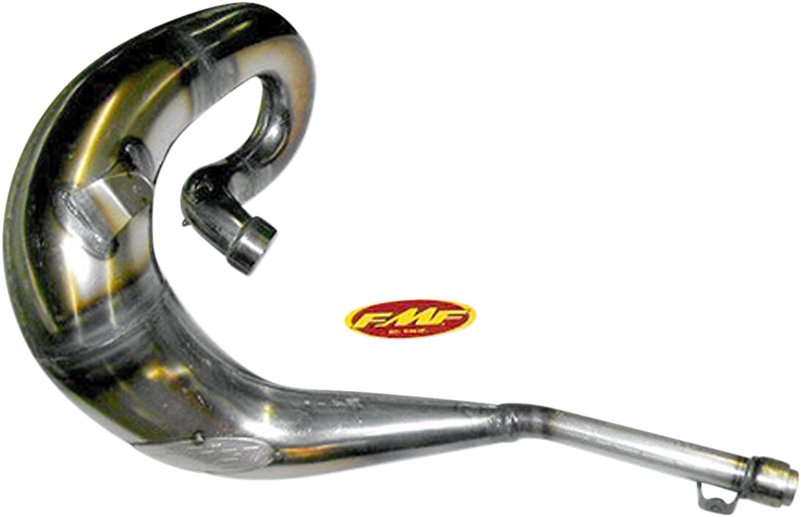 FMF Factory Fatty exhaust pipe for 2003-2004 Honda CR250R motocross bike, shown in black with mounting details.