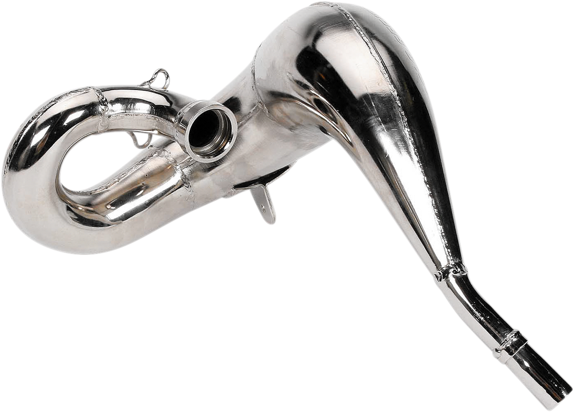 FMF Gnarly Pipe 025070 for 200cc–500cc off-road 2-stroke motorcycles, showcasing the exhaust pipe with mounting details.