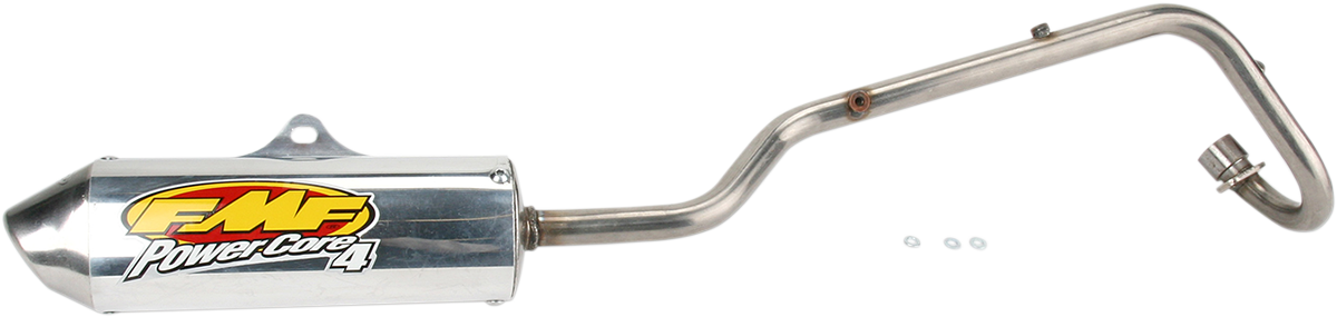 FMF Powercore 4 exhaust for 4-stroke motorcycles, featuring high-flow design, durable construction, and improved sound control.