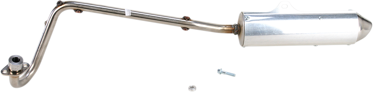 FMF Powercore 4 exhaust part 044157 for 4-stroke motorcycles, showing the durable metal construction and mounting details.