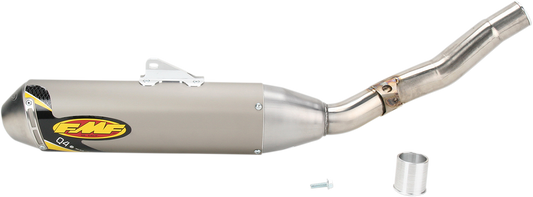 FMF Q4 Muffler off-road motorcycle exhaust with high-performance sound suppression and durable construction.