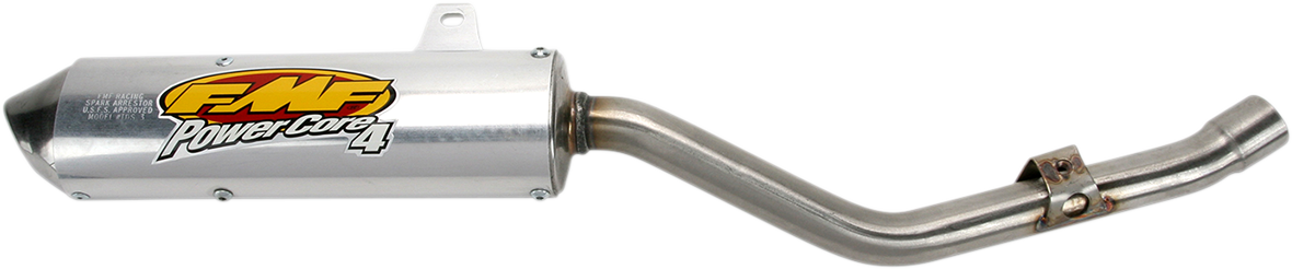 FMF Powercore 4 muffler for mini exhaust upgrade, showing a high-performance motorcycle exhaust component with FMF branding.